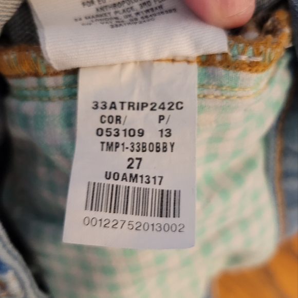 Pilcro and the Letterpress Light Blue High Rise Women's Jean Shorts - Picture 4 of 5